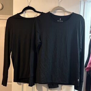 Free Country Black Long Sleeve Underscrub Tee - Set of 2